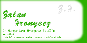 zalan hronyecz business card